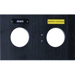 Corbeille urbaine de tri POINT TRI 2 flux