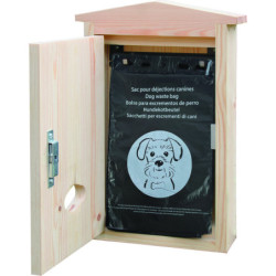 Distributeur et borne hygiène canine en bois NALA