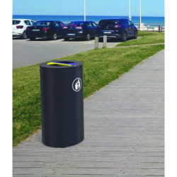 Poubelle urbaine ronde SAHARA