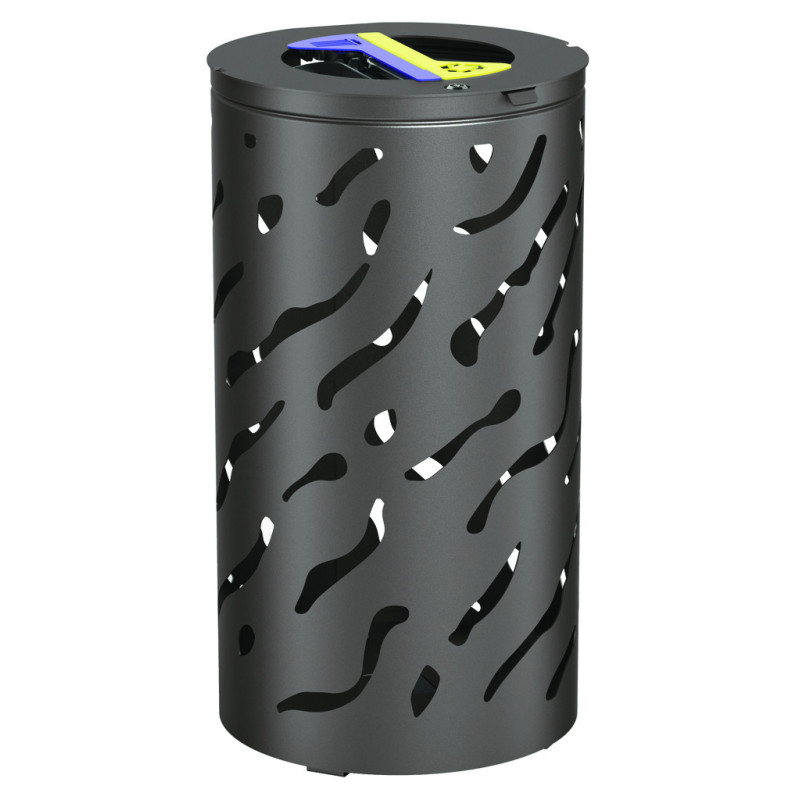 Corbeille de tri sélectif métallique THAR