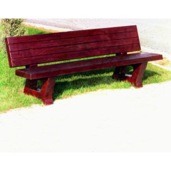 Banc béton aspect bois THÉTA