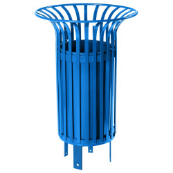 2 corbeilles de rue en acier FIDIS