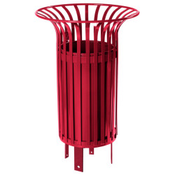 2 corbeilles de rue en acier FIDIS