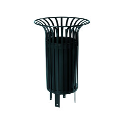 2 corbeilles de rue en acier FIDIS