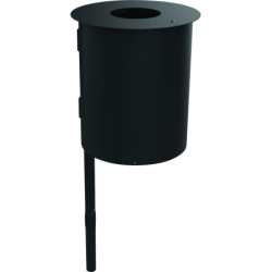 Corbeille sur poteau acier...