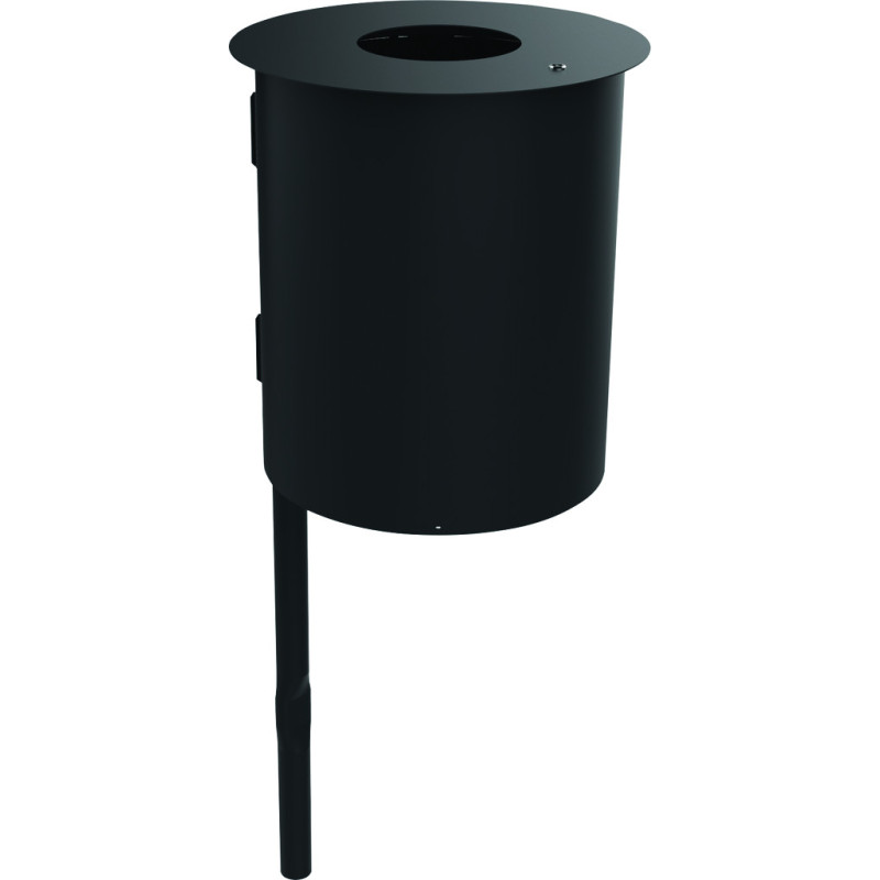 Corbeille sur poteau acier MAXTON