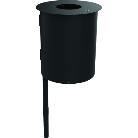 Corbeille sur poteau acier MAXTON