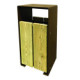 Corbeille de rue acier bois HAROLD