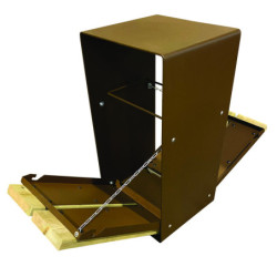 Corbeille de rue acier bois HAROLD