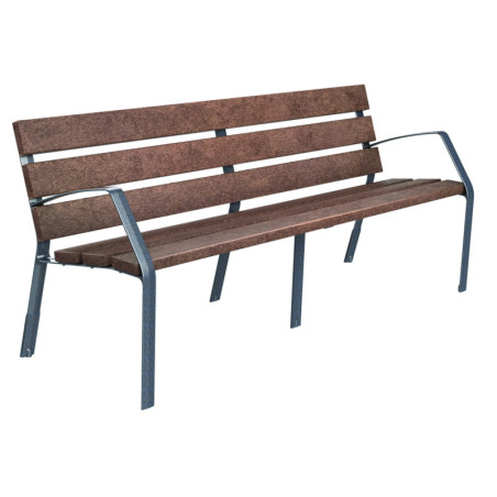 Banc moderne fonte et recyclé SAPHYRA