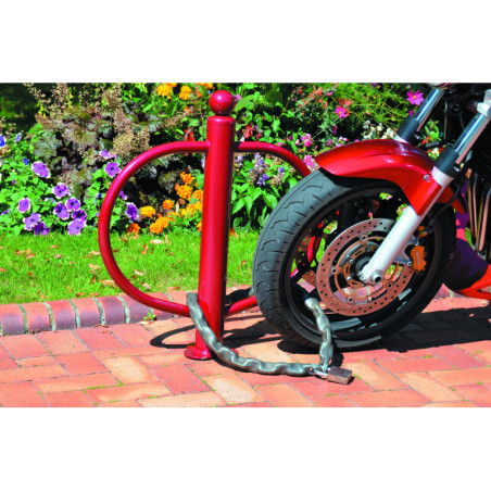 Poteau range moto avec arceau