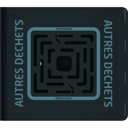 Déchets + cendrier - gris RAL&nbsp;7011