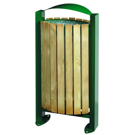Corbeille de propreté urbaine ARKÉA BOIS