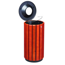 Corbeille de ville bois VÉGA