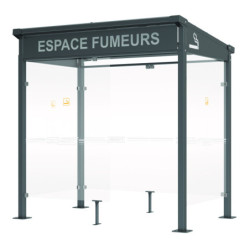 Abri fumeur acier NOMI