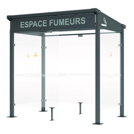 Abri fumeur acier NOMI