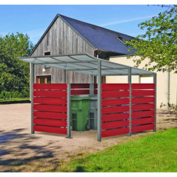 Cache-conteneurs acier bois...