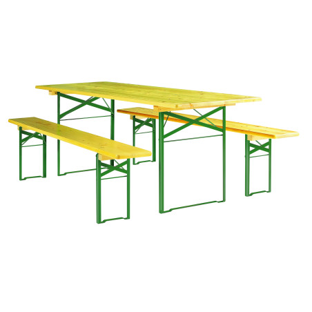 Table et banc brasserie