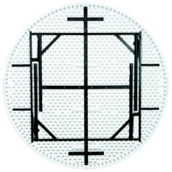 10 tables rondes APOLLONIA + 1 chariot