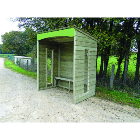 Abri bus bois SITTELLE + gravure offerte