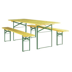 Table et banc brasserie