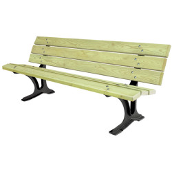 4 bancs bois MERAK 6 lames...