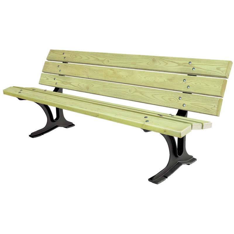 4 bancs bois MERAK 6 lames + 1 banquette offerte