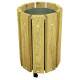 3 corbeilles de rue en bois VIRGINIS
