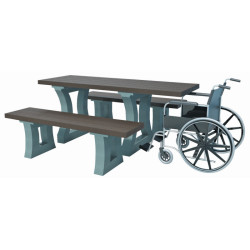 5 tables extérieures PMR...