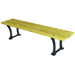 4 bancs publics bois MERAK + offert 1 banquette