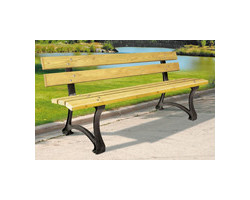 les bancs avec lames bois