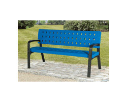 les bancs en compact, recyclé ou polypropylène